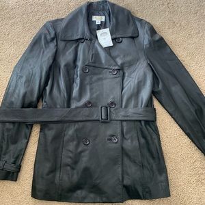 NWT Talbots leather jacket
